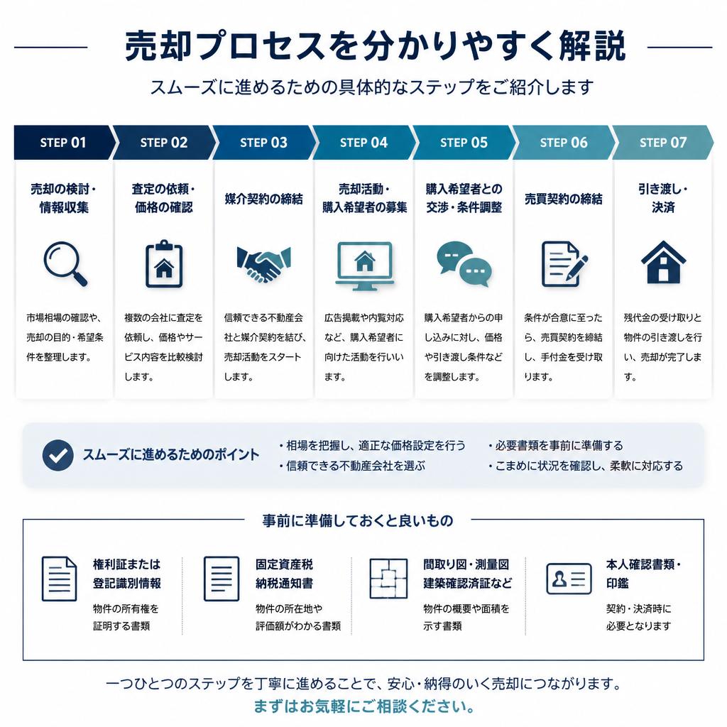 自宅売却のステップ